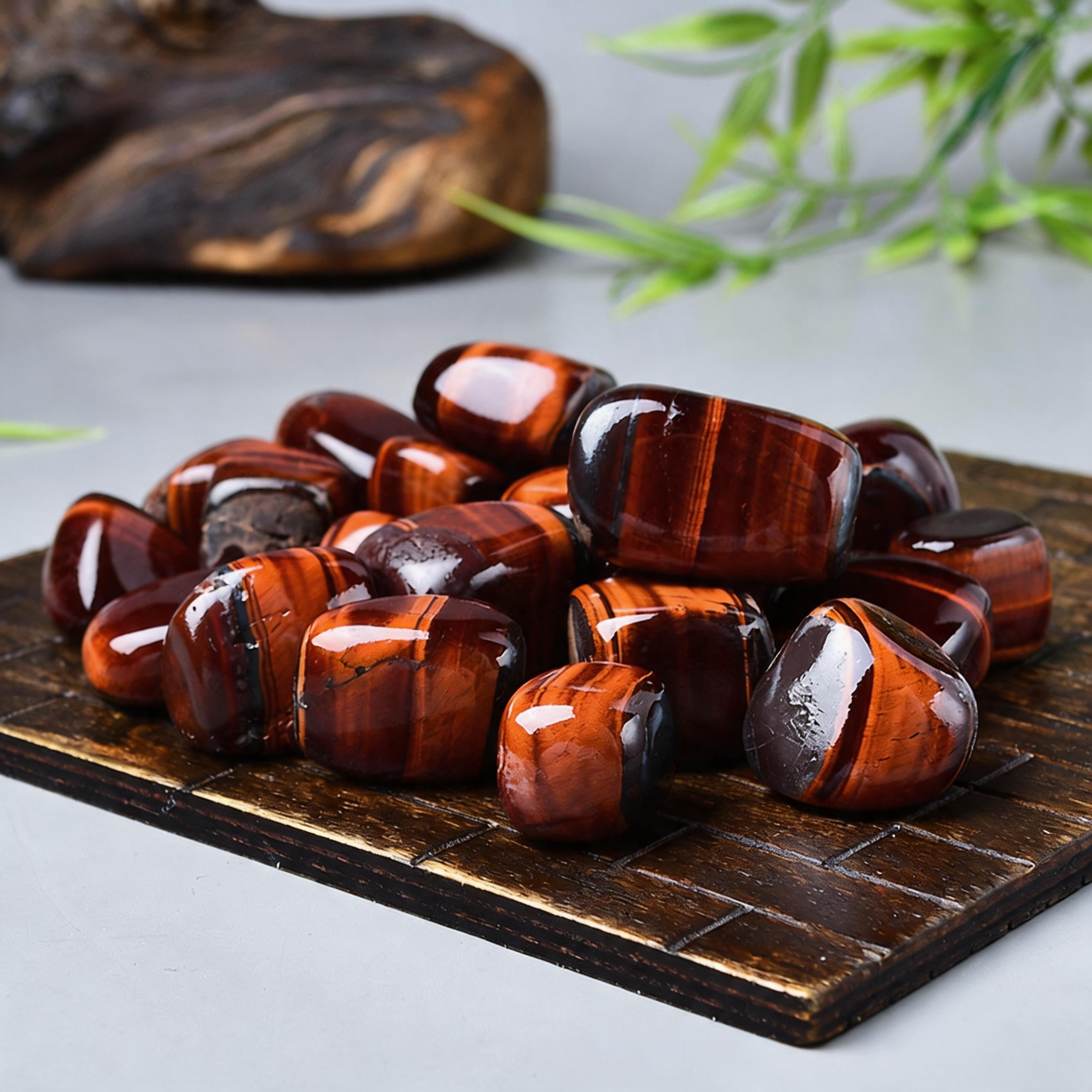 Red Tiger's Eye Tumbled Stone 2