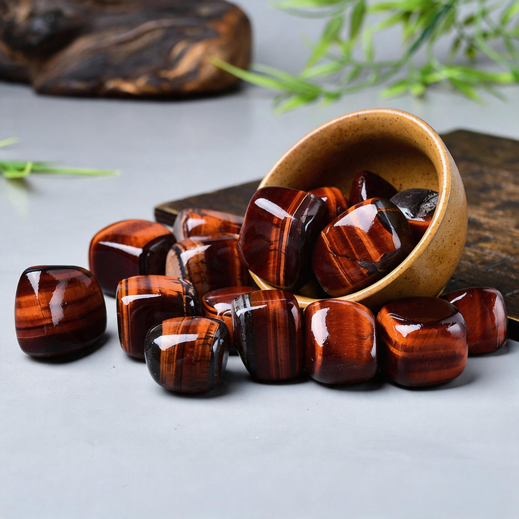 Red Tiger's Eye Tumbled Stone 3