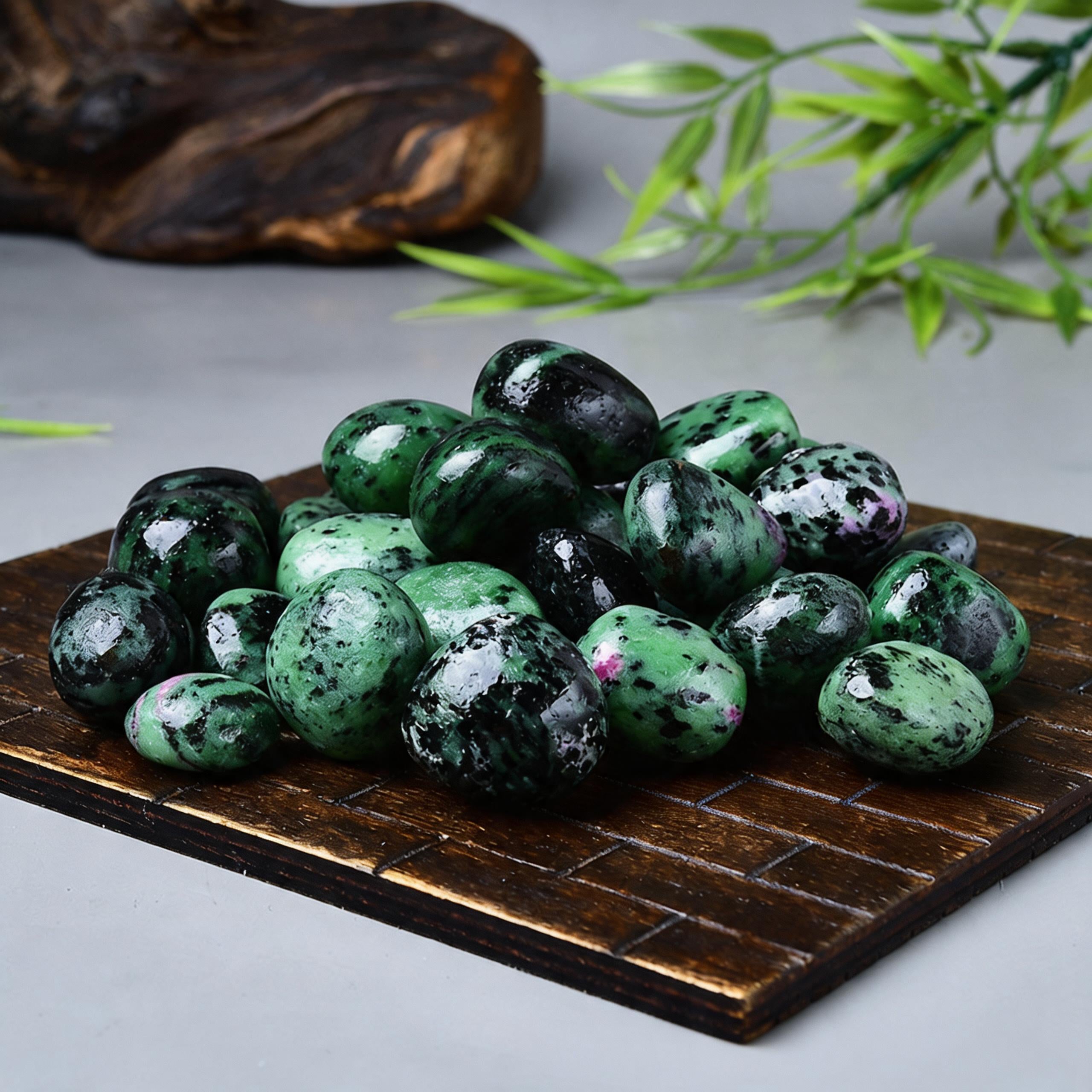 Ruby in Zoisite Tumbled Stone 3