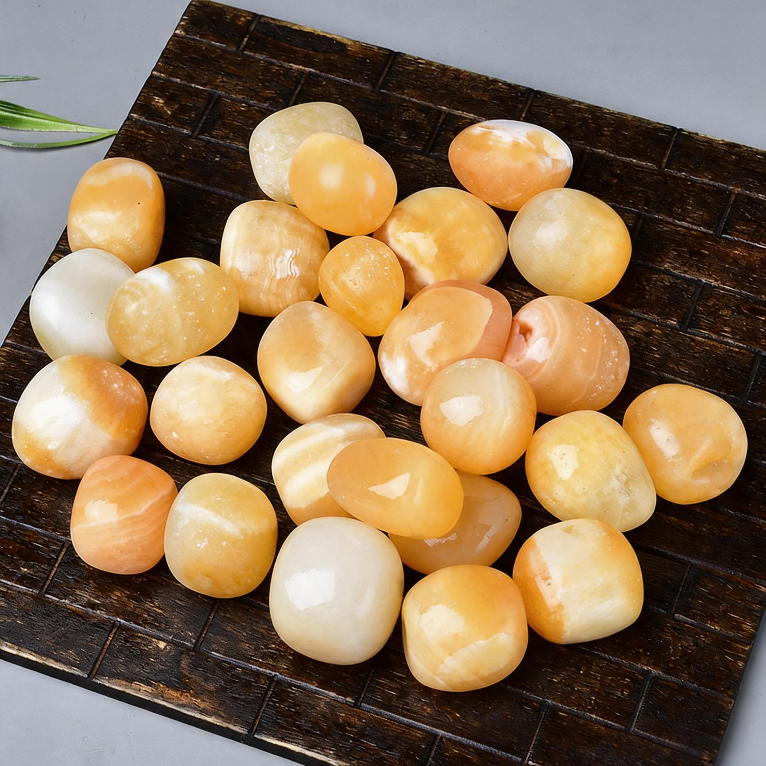 Yellow Calcite Tumbled Stone 2