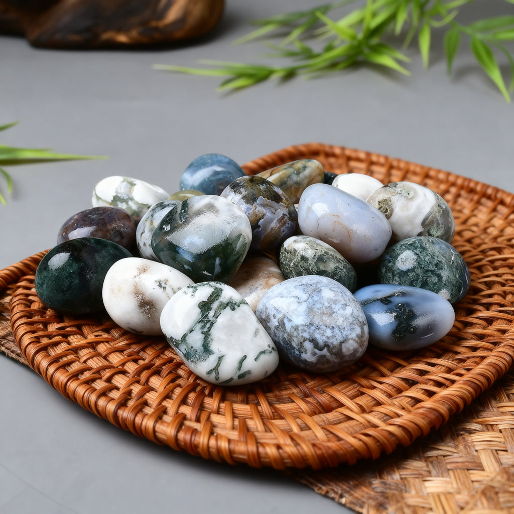 Moss Agate Tumbled Stone 4