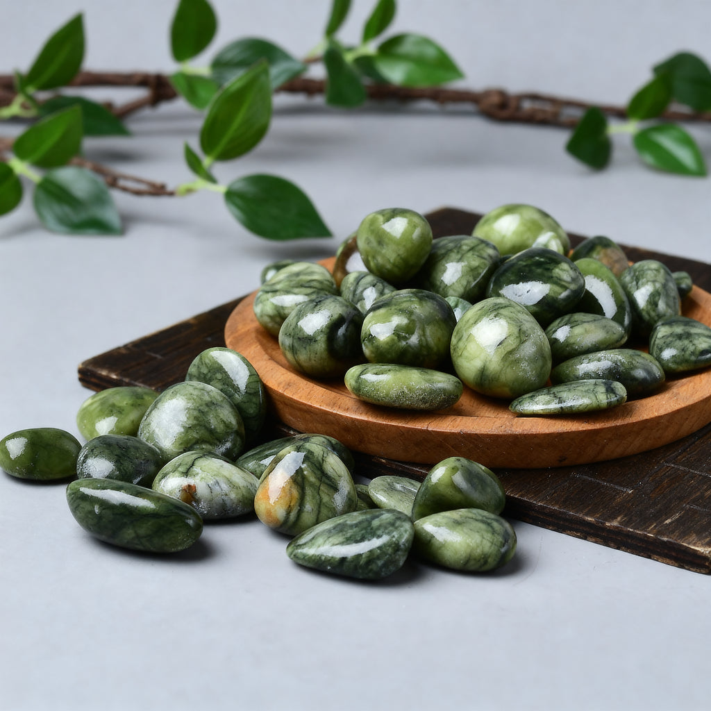 Medicine King Stone (Serpentine Jade) Tumbled Stone 2