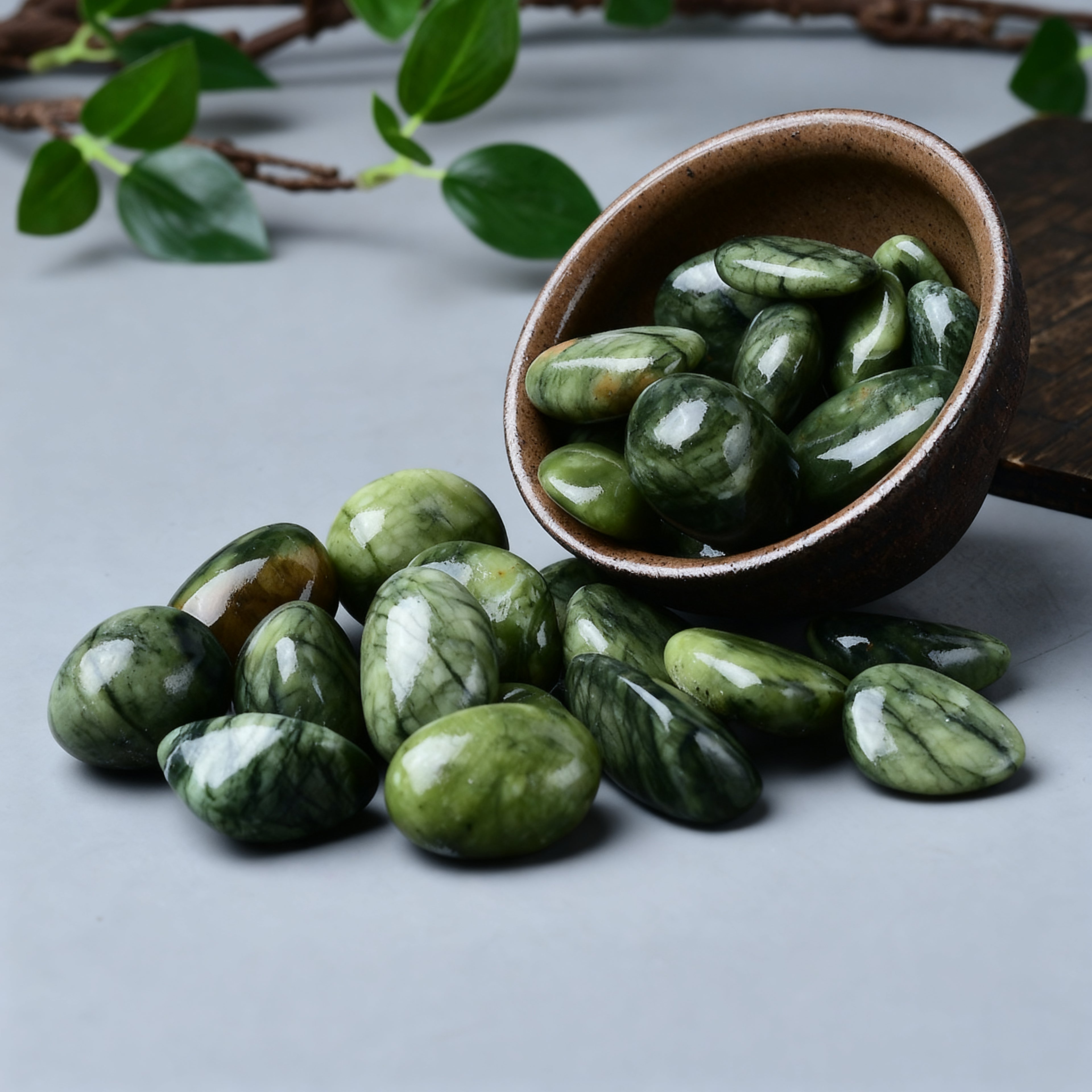 Medicine King Stone (Serpentine Jade) Tumbled Stone 6