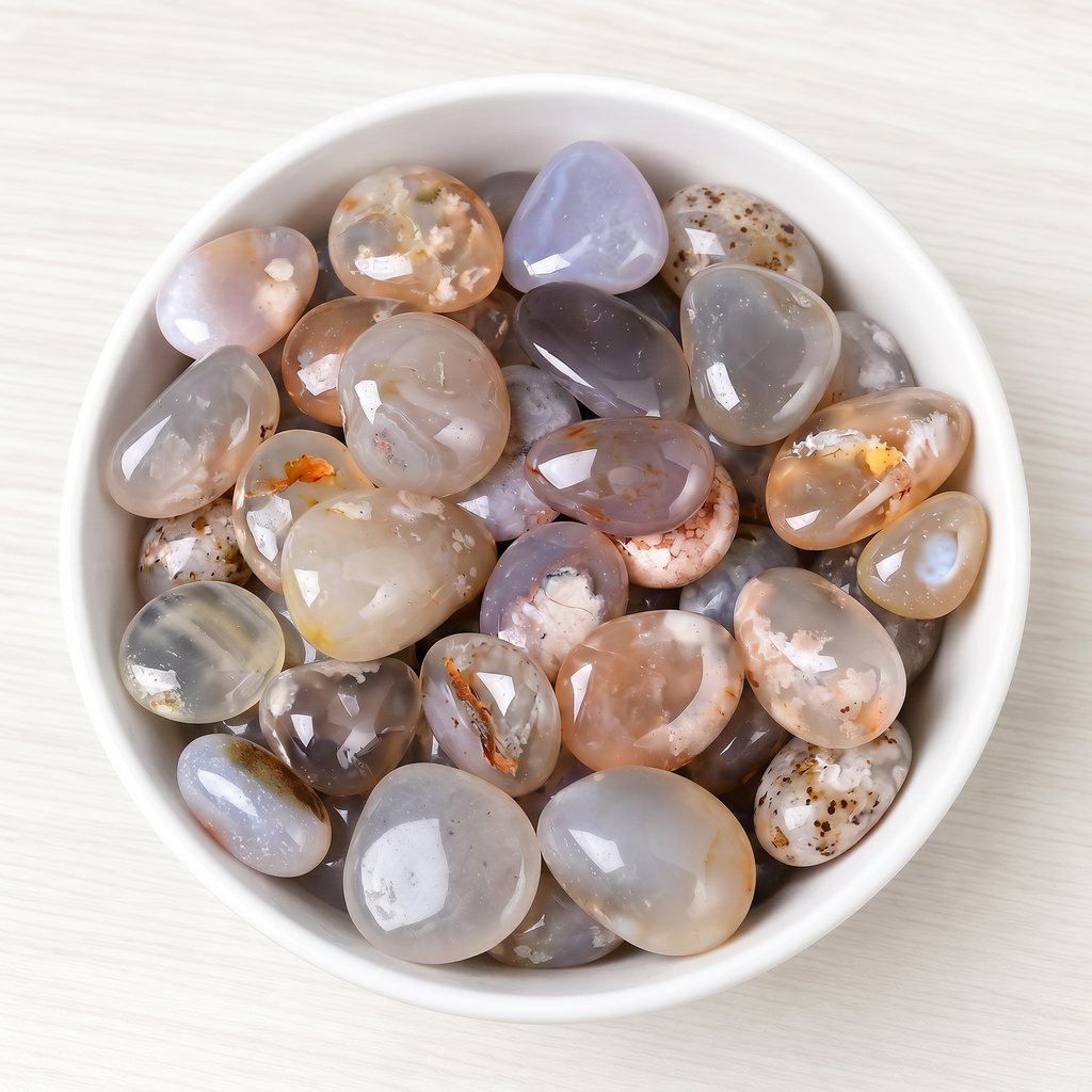 Cherry Blossom Agate Tumbled Stone