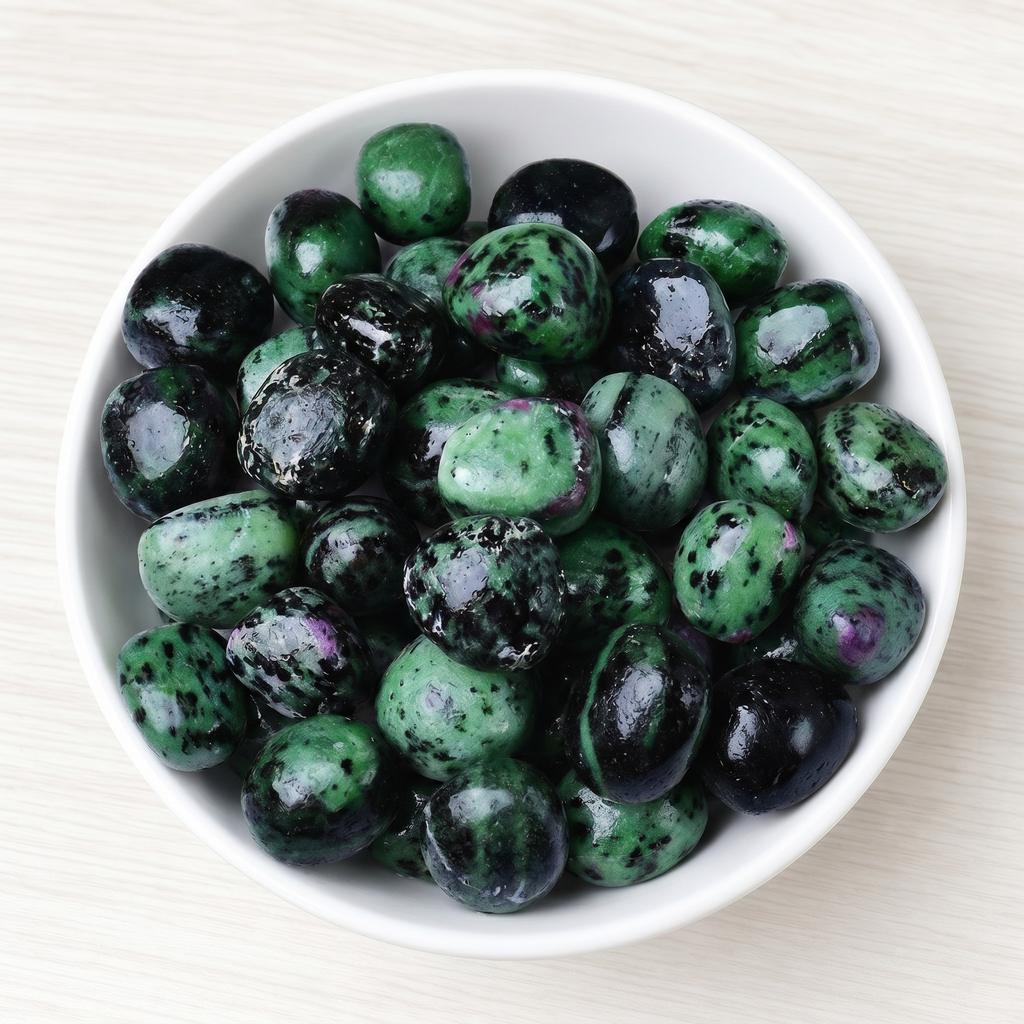 Ruby in Zoisite Tumbled Stone
