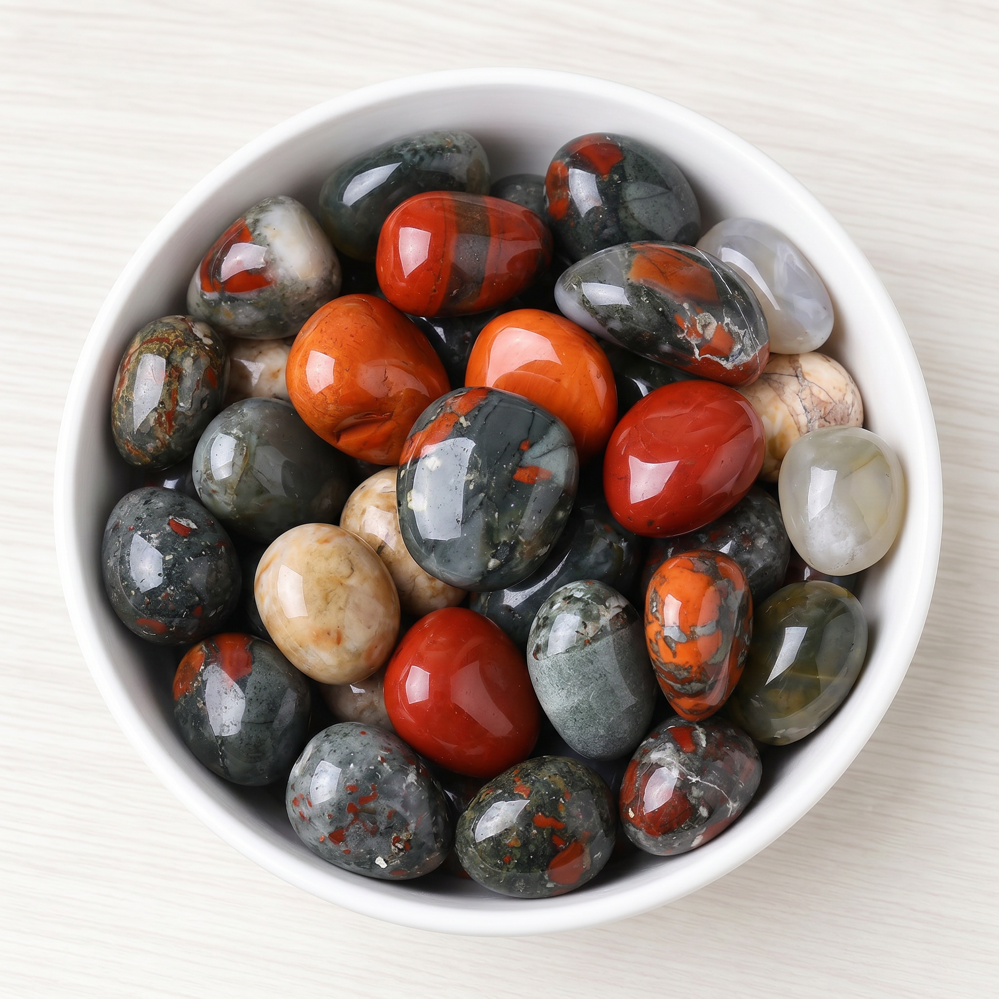 African Bloodstone Tumbled Stone