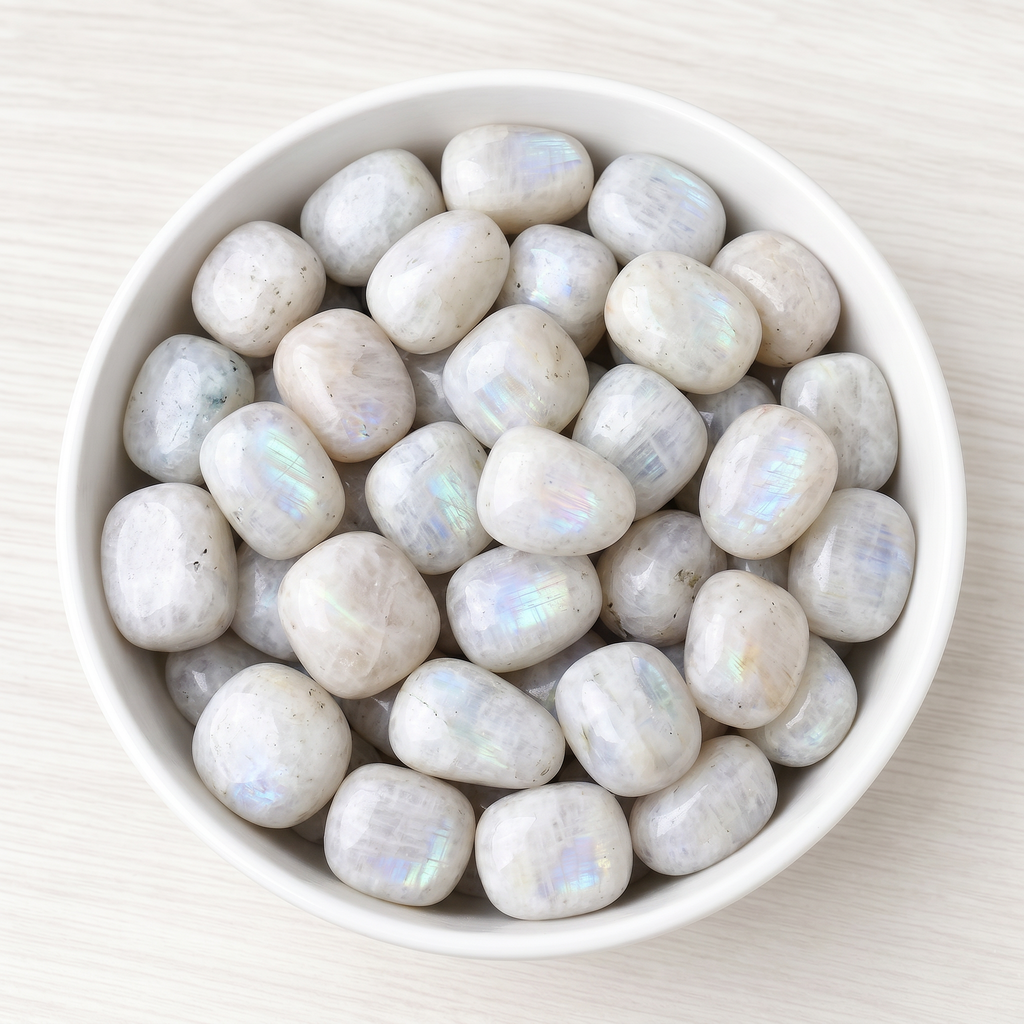 White Moonstone Tumbled Stone