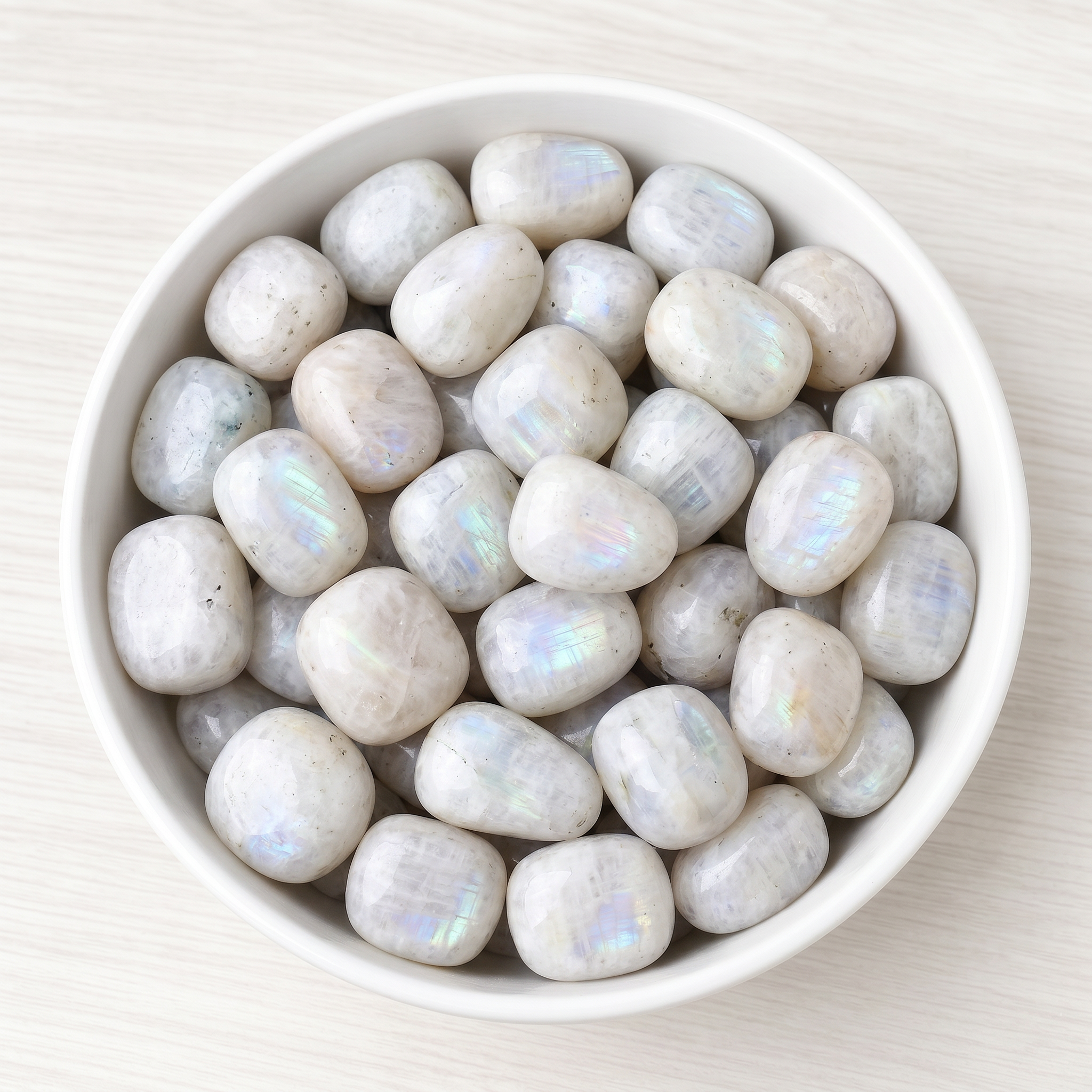 White Moonstone Tumbled Stone