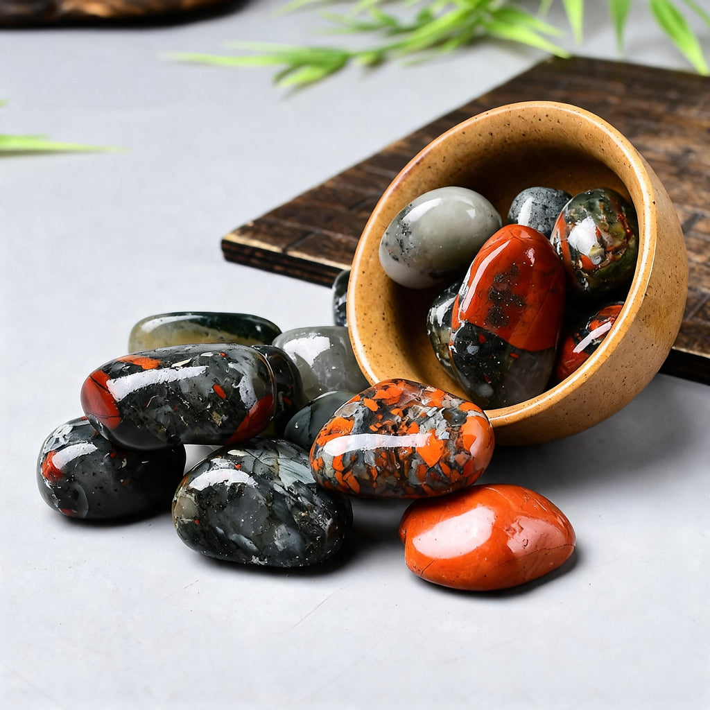 African Bloodstone Tumbled Stone 3